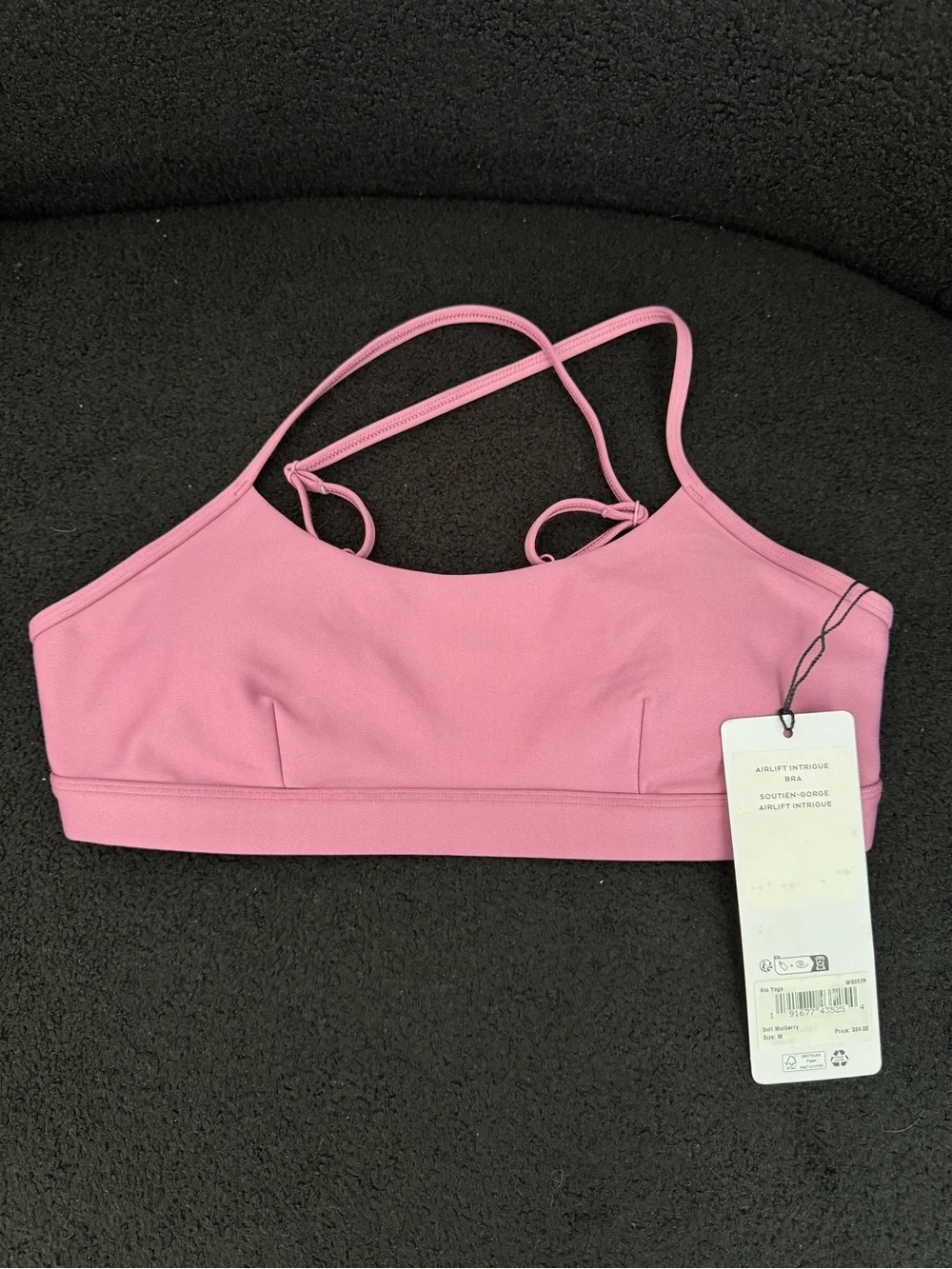Medium Alo Airlift Intrigue Bra-Soft Mulberry